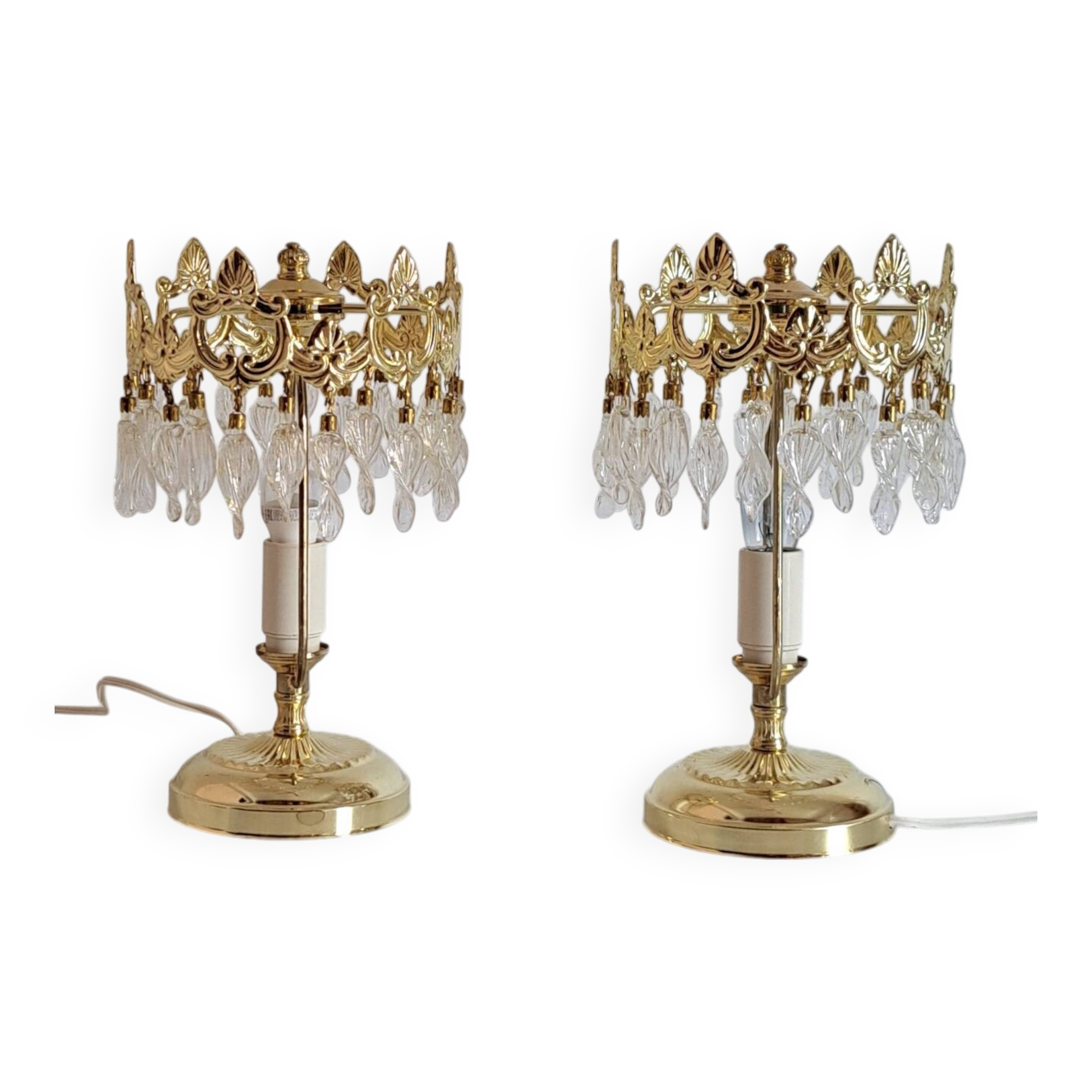 Pair of bedside lamps