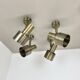 2 of 4 minimalist solid Brass "tube" SPOT Ceiling wall Lights, Italy 1970s