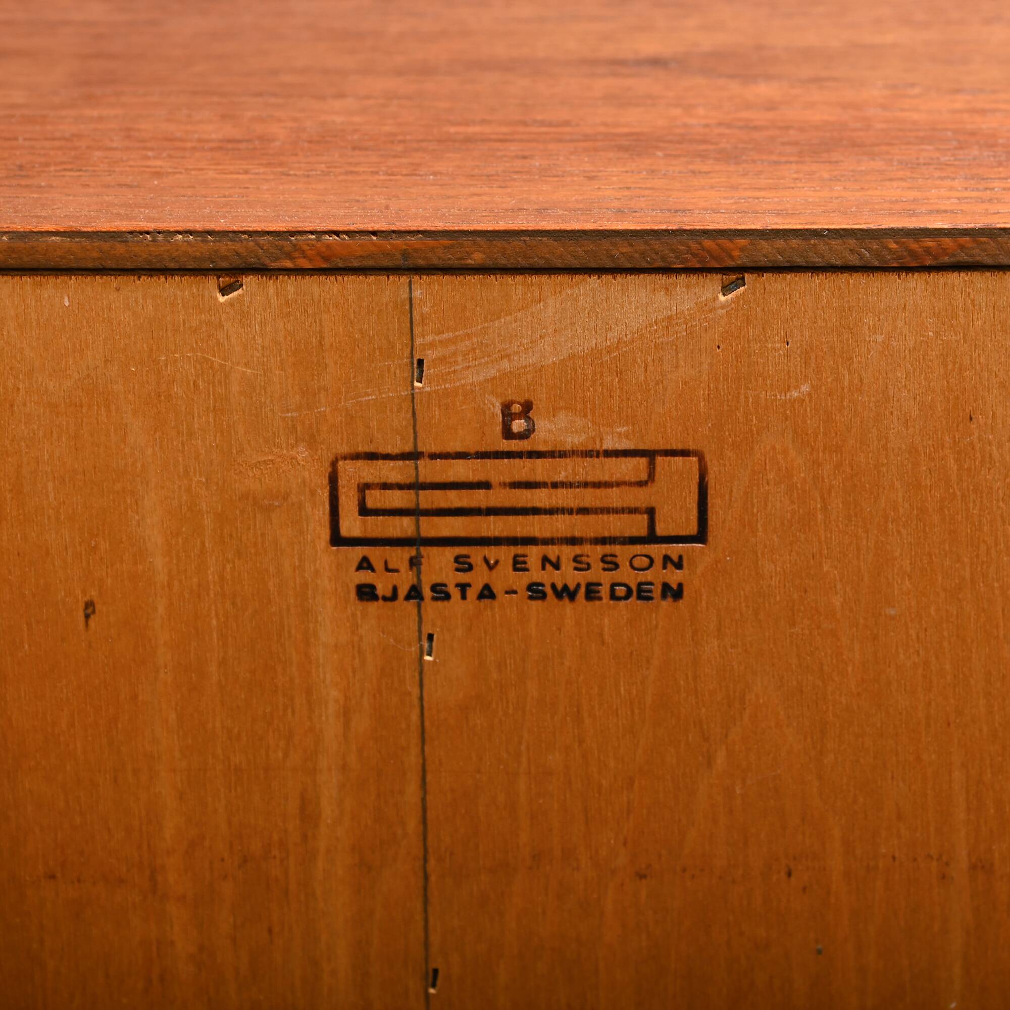 Alf Svensson Norrland Sideboard in Teak and Rattan for Bjästa Möbelfabrik