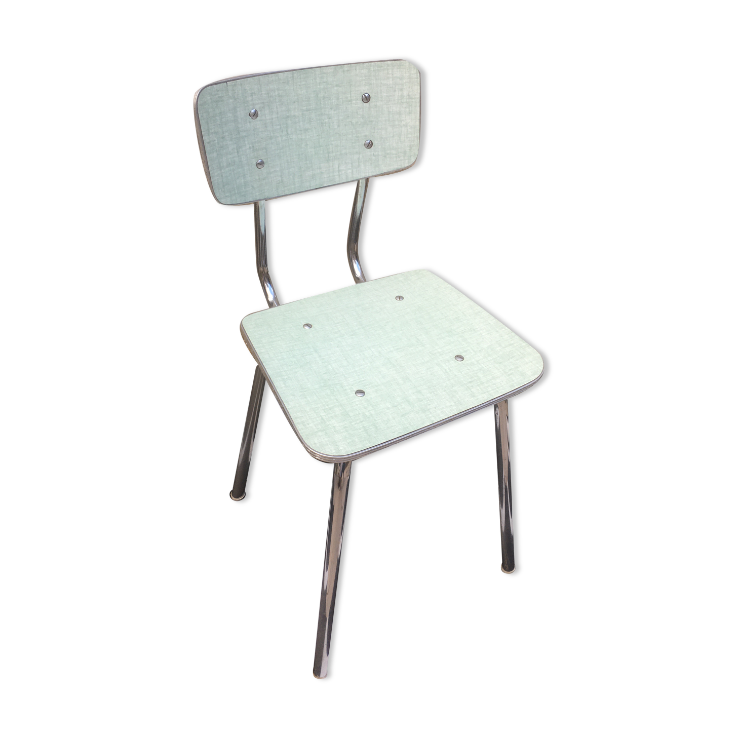Green formica chair