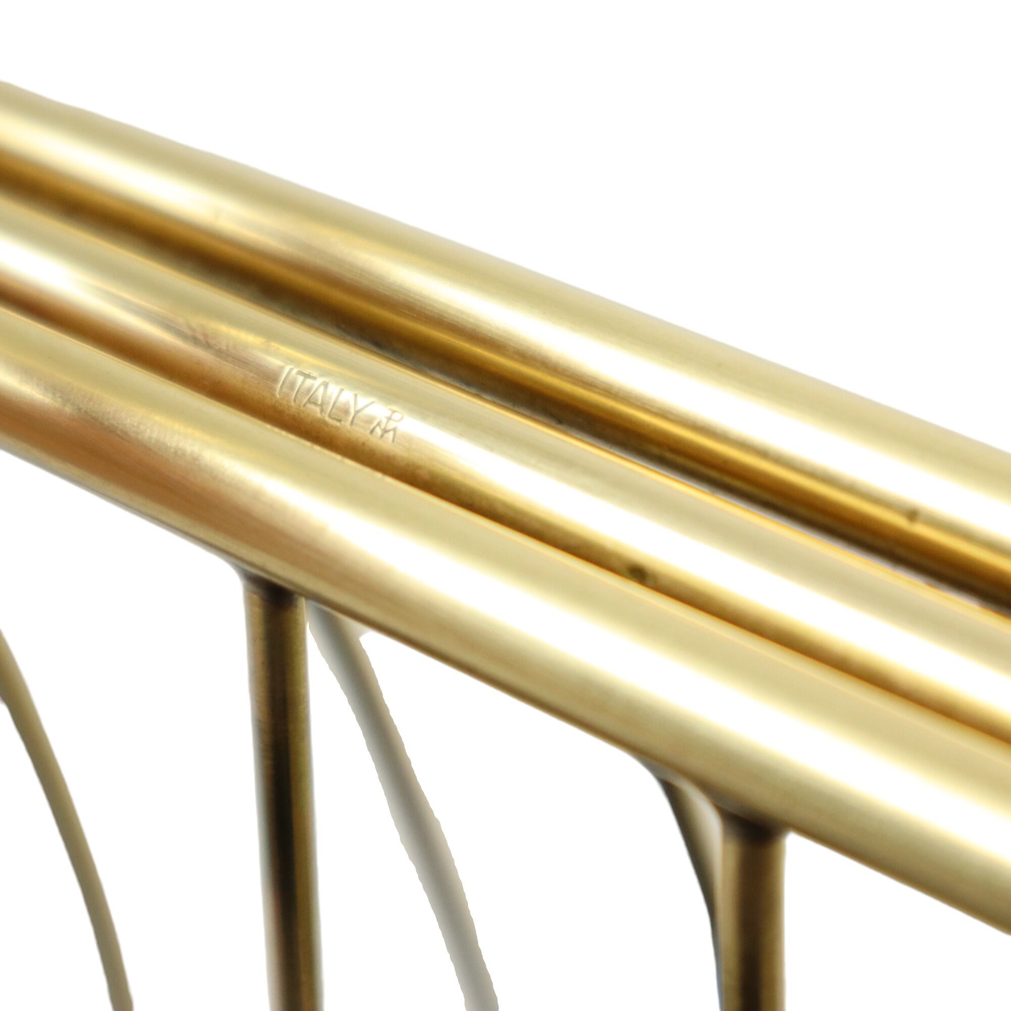 Brass rosewood magazine rack design sixties
