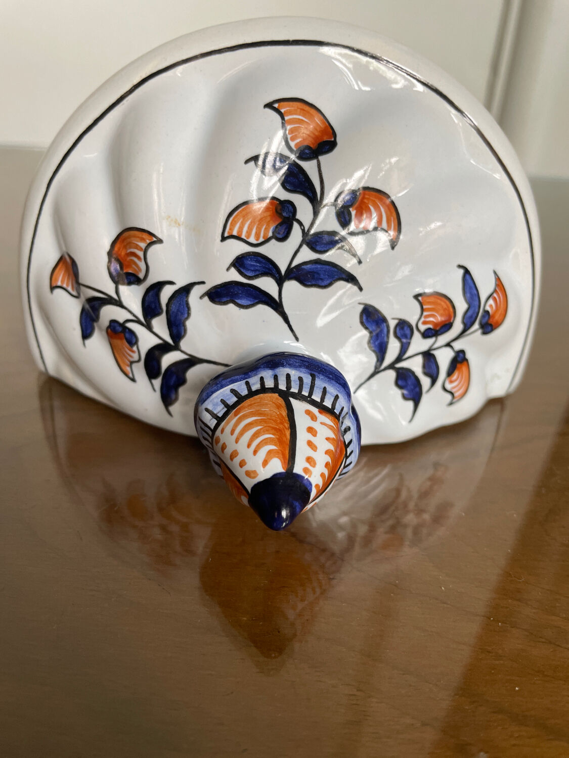Porcelain wall soap dish Old Rouen