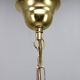 Italian mid-century glass and brass pendant light, 1960s