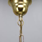 Italian mid-century glass and brass pendant light, 1960s