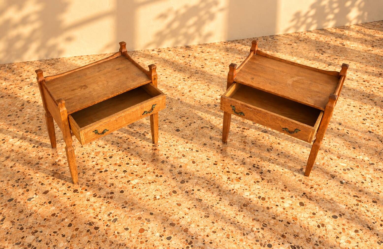 vintage bedside tables | brutalist cabinets | 1960s