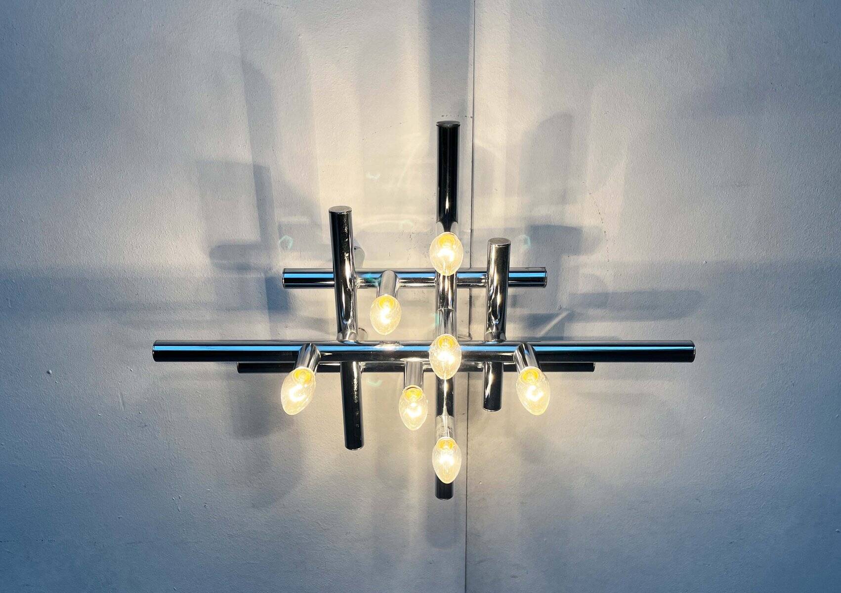 Mid-century Swiss space-age wall lamps or ceiling lights by Temde, 1960s.