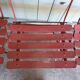 SET OF 6 IRON AND WOOD FOLDING GARDEN CHAIRS