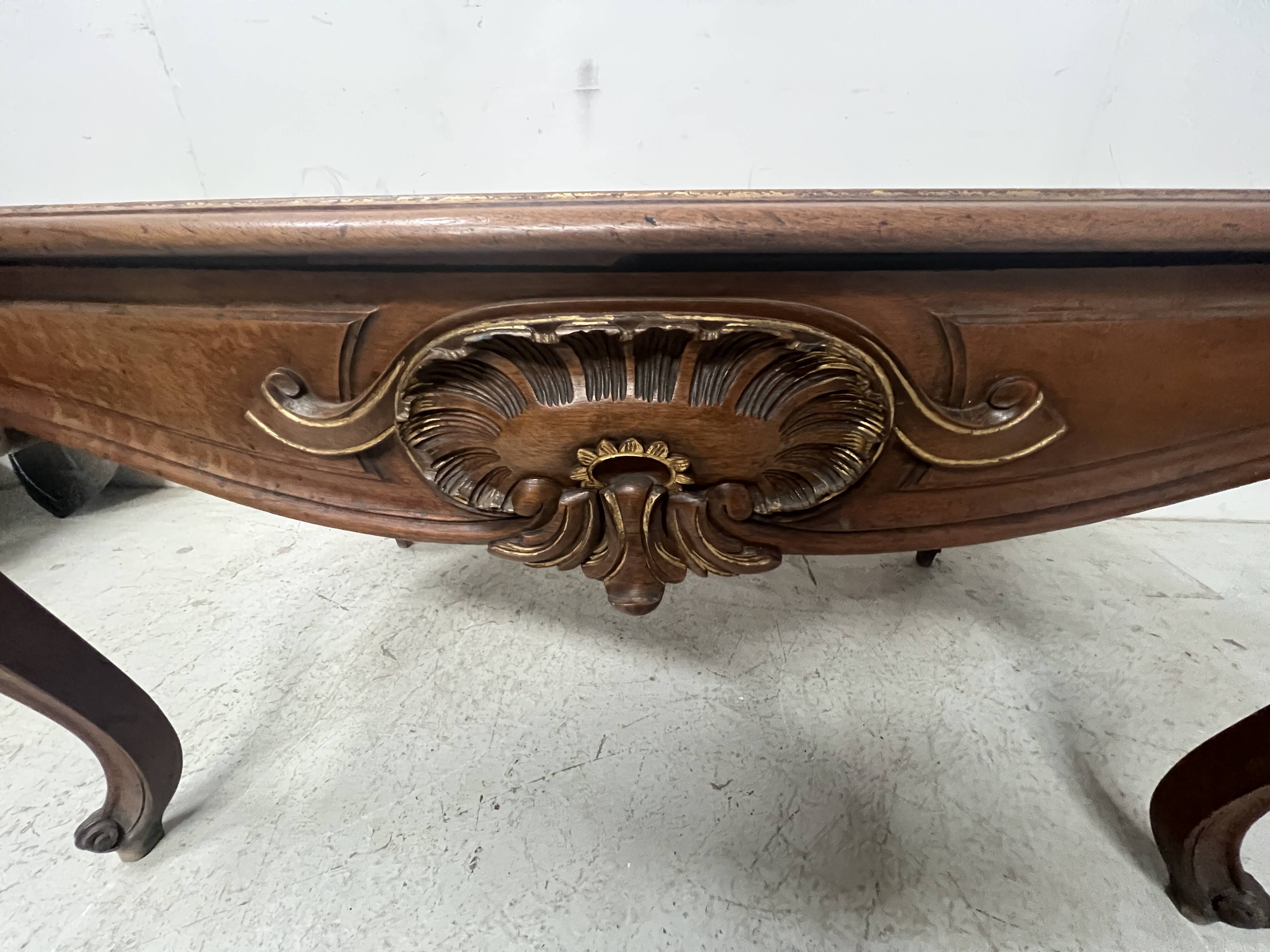 Louis XV style desk in solid walnut, 19th century