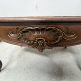Louis XV style desk in solid walnut, 19th century