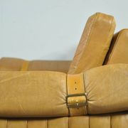 Danish vintage leather 2-seater sofa by svend skipper, 1970s