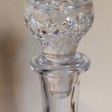 Carafe vintage en verre à picots