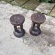 Lot de 2  Petits Tabourets africains Bamiléké