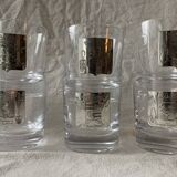 6 crystal whiskey glasses from Sèvres Prévost, Captain, Marshal, Boutelier, Fauconnier and Veneur