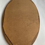 Danish oval teak mirror