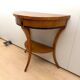 Biedermeier demi-lune console in cherry wood & birch wood, Franconia, 1830