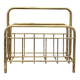 Vintage gold metal magazine rack – minimalist design – 1970s