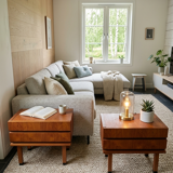 Pair of Scandinavian teak bedside tables from the 1960s.