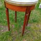 Table bouillotte ancienne plateau marbre style louis xvi
