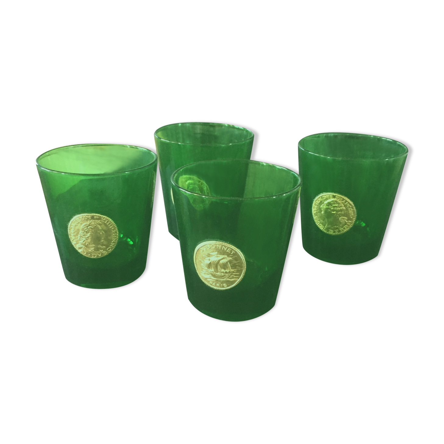 Lot of 4 Dubonnet glasses