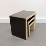 Pull out tables by Ch. Koban, DOM, Germany, 1970s