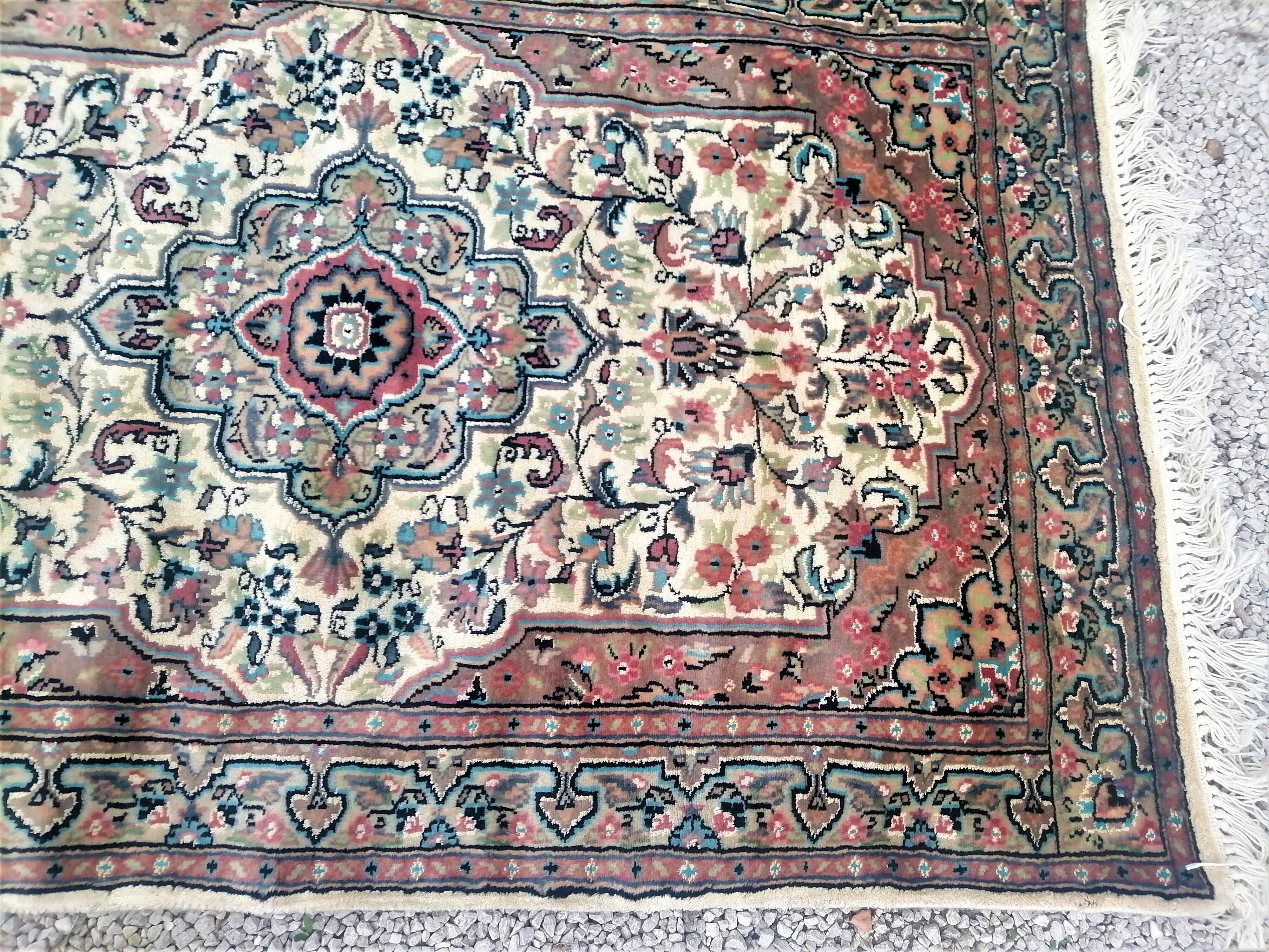Ancient Persian carpet wool and silk 151 x 91