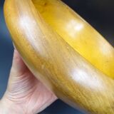 Wooden dish signed E - Circa 1960-1970