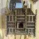 Large wooden bird cage, nineteenth century mastery work, 101 x 120 cm