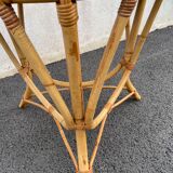 Vintage rattan roundtable
