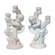 Pair of "cherub" candle holders in plaster