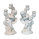 Pair of "cherub" candle holders in plaster