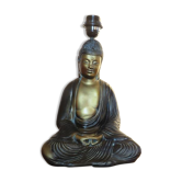 Lampe " Bouddha " italienne en plâtre polychrome années 70
