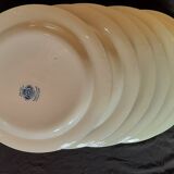 8 flat plates English earthenware Wood and Sons
