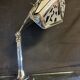 Large PIROUETT Art Deco metal chromo glass clouds lamp