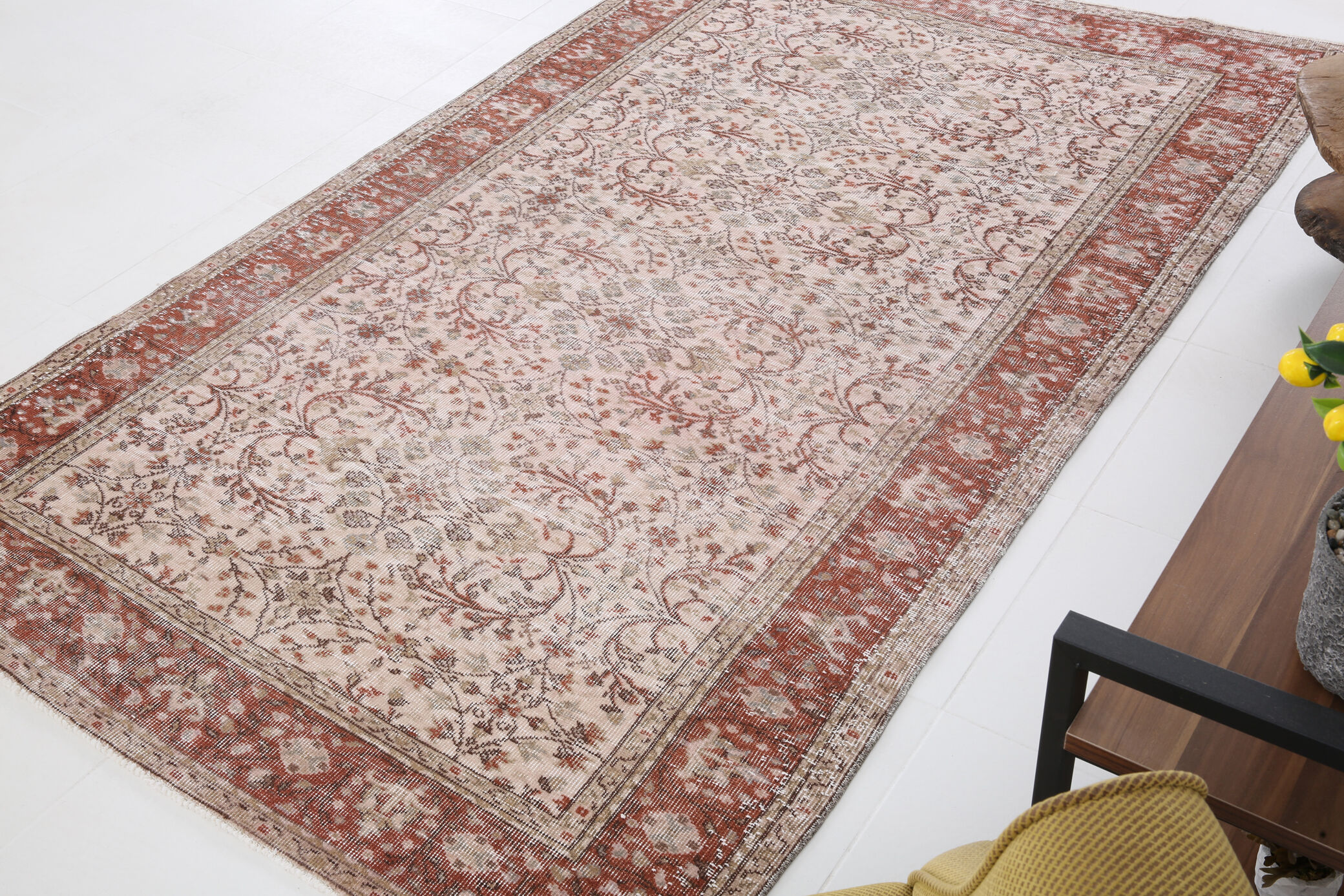 5x8 Faded Beige Turkish Rug