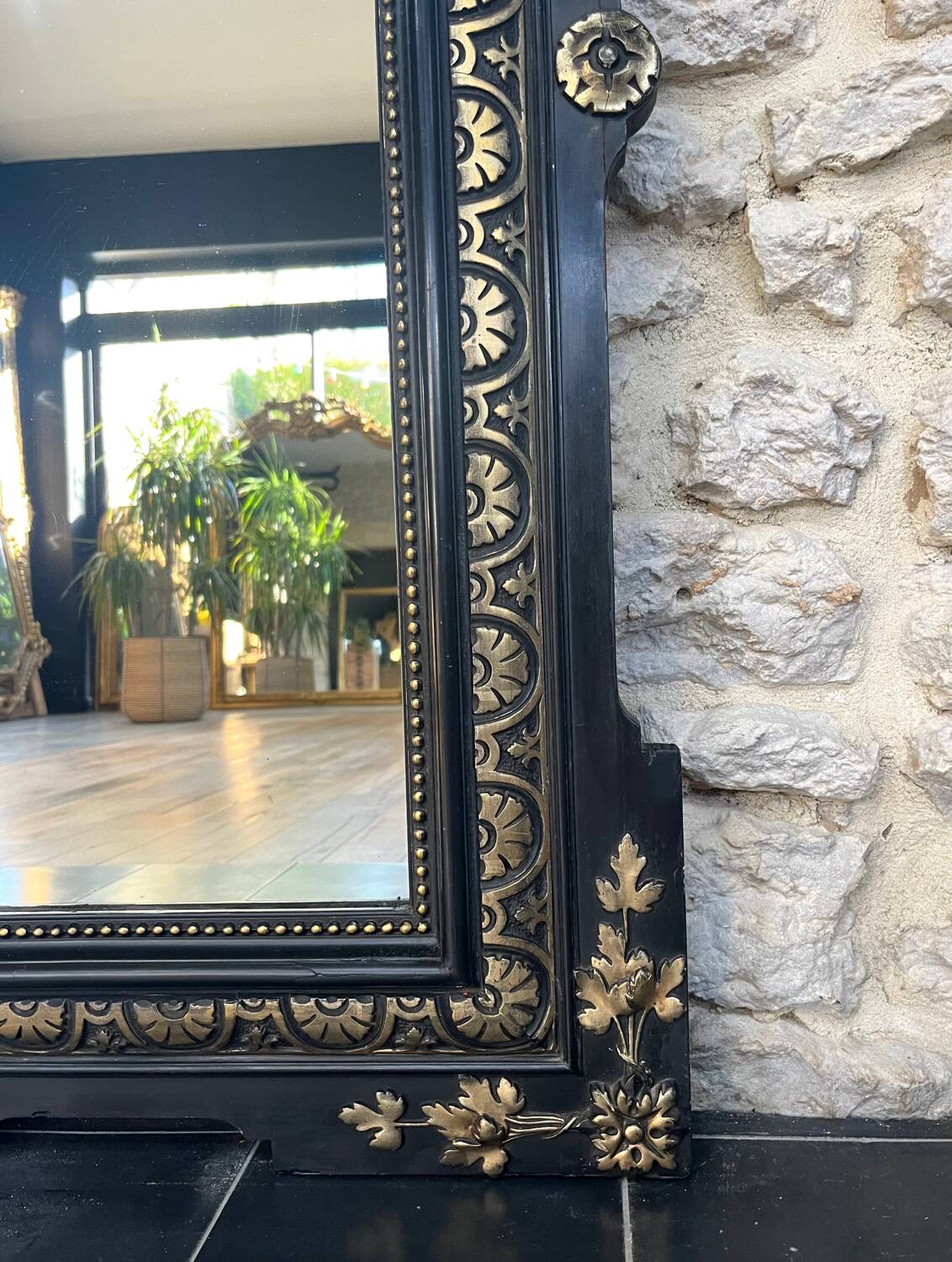 Antique Napoleon III mirror 124.5cm/83.5cm