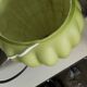 Rare Art Deco Petit Opaline Glass Vase in Green with Serpent 1930