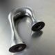 Biomorphic candleholder, solid aluminium, Spain, circa 1970s