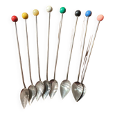 Vintage 60´s service of 8 long ice cream spoons - Stainless Steel.