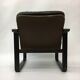 Mid-century design OY BJ Dahlqvist AB Dark Brown Leather safari lounge chai