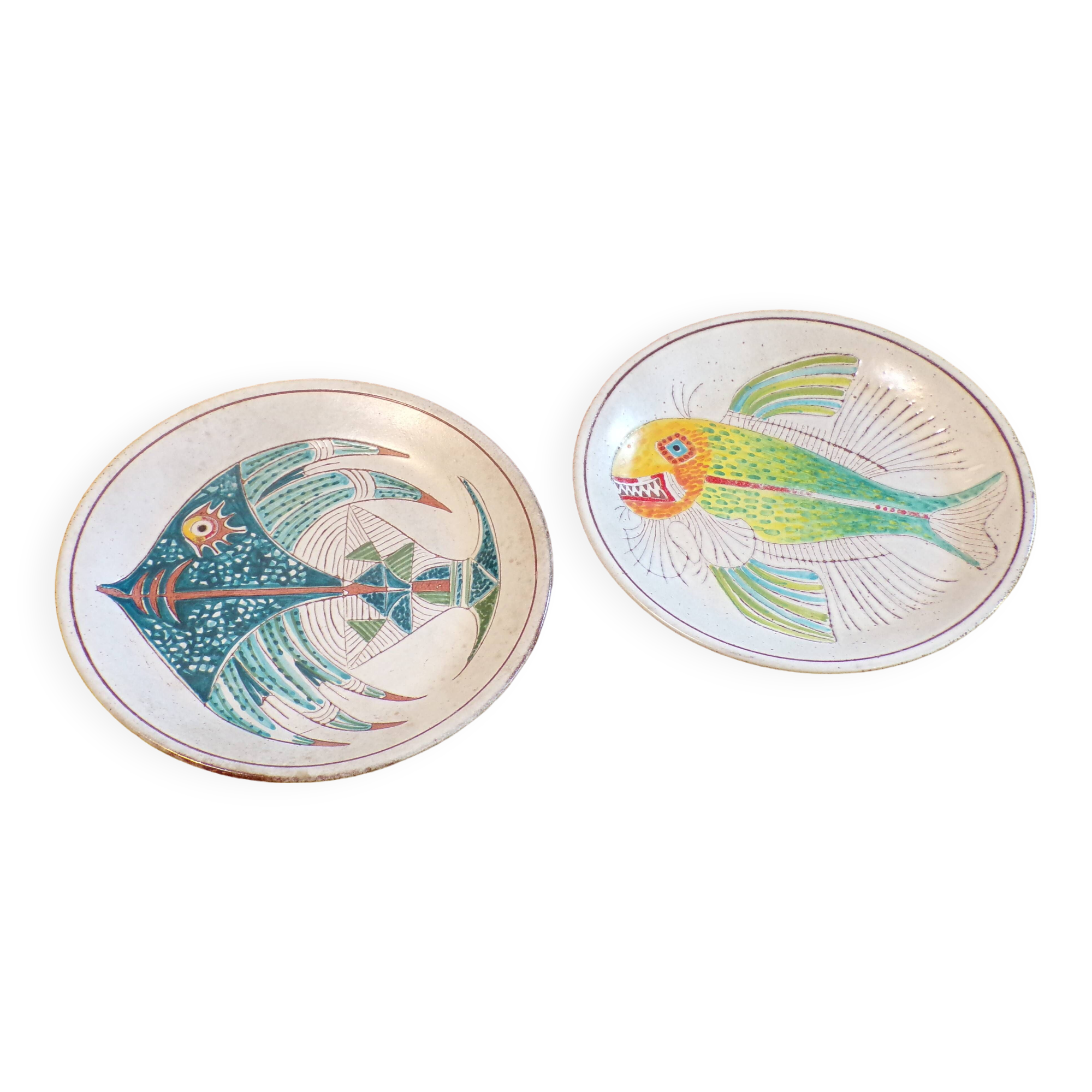 2 Cottoveneto plates with fish