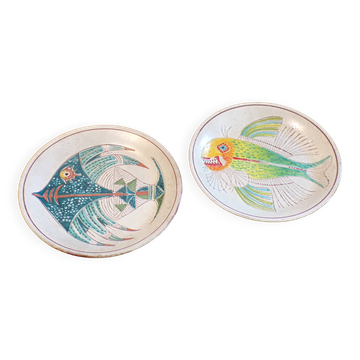 2 Cottoveneto plates with fish