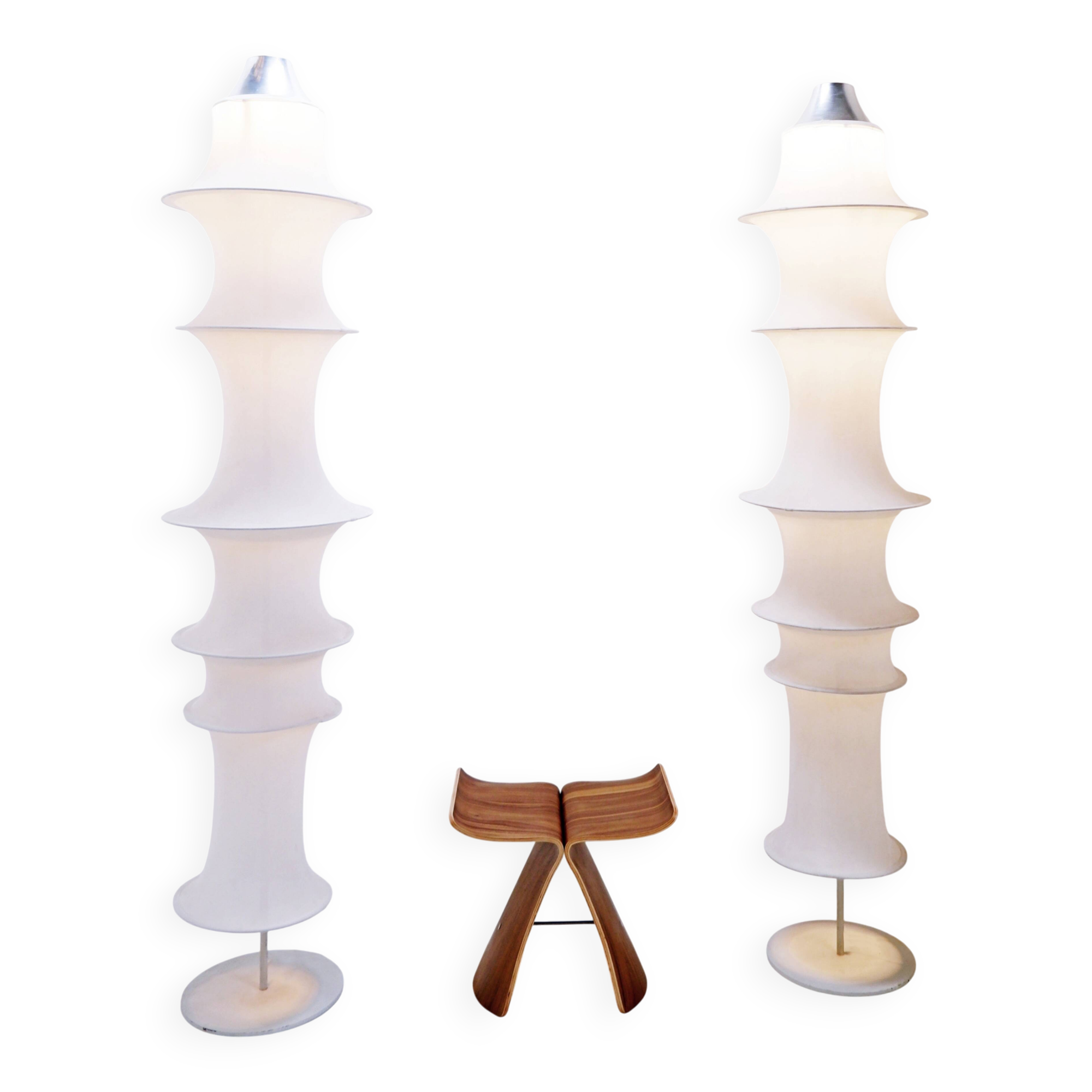 Set of 2 'Danese' floor lamps by Bruno Munari for Artemide - 1960s