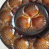 large earthenware dish for oysters or scallops