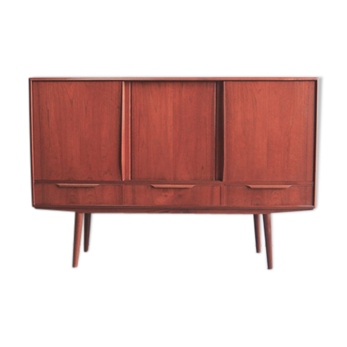 High 60's teak veneer sideboard with bar