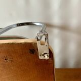 Large vintage wall-mounted coat rack in green Formica and chrome metal