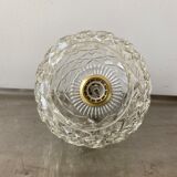 Lot 3 old vintage molded glass hanging lamp