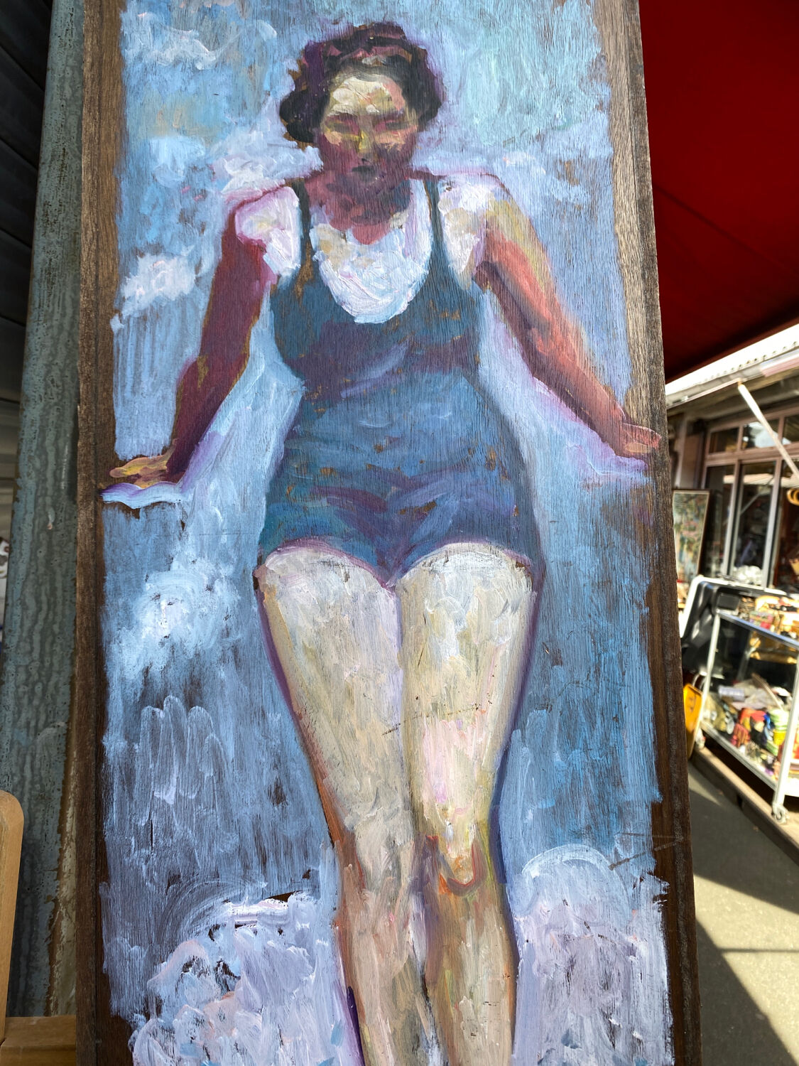 Portrait bather signed Patrice Landauer