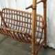 Porte revues vintage rotin et bambou