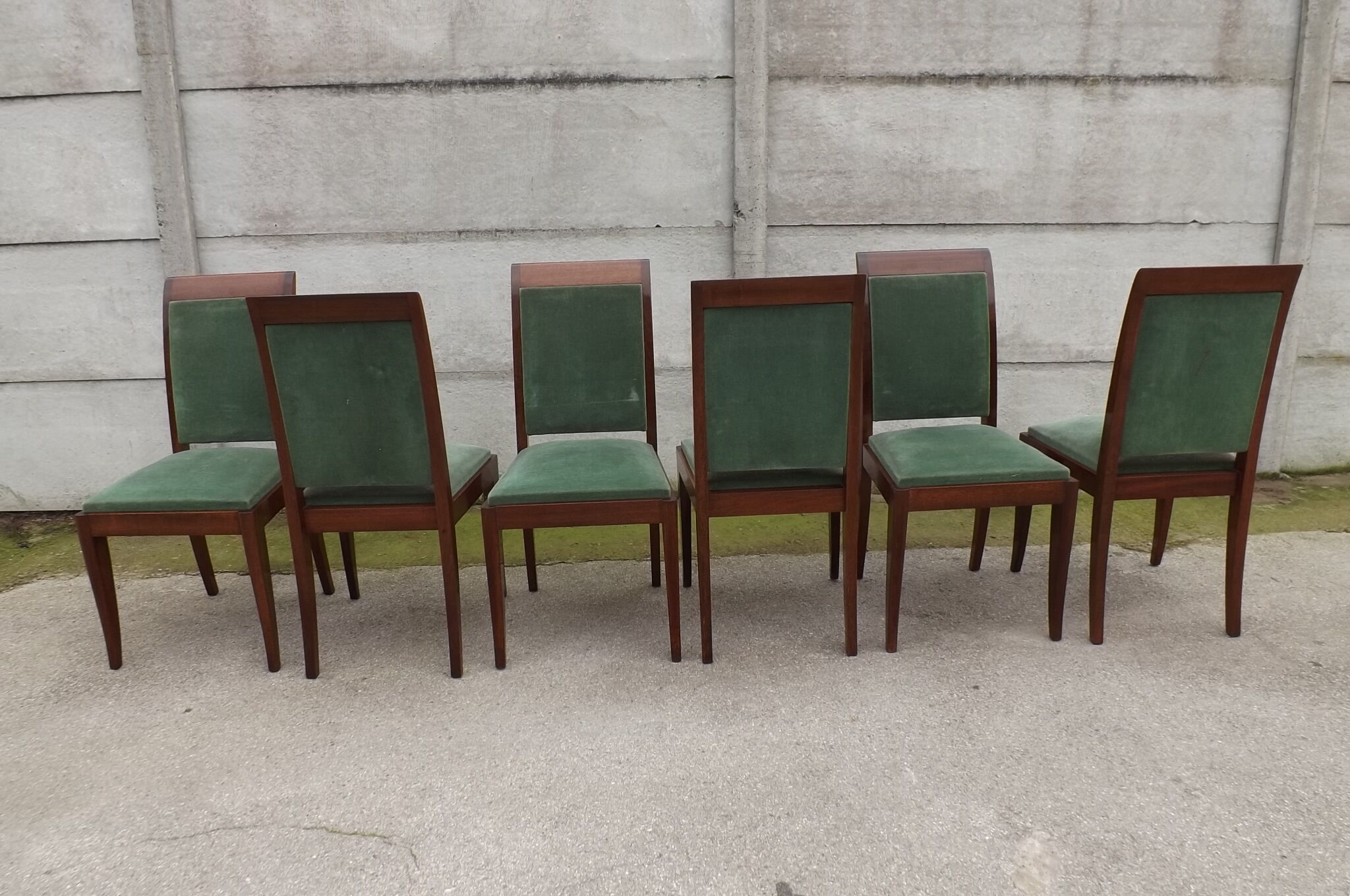 6 chairs  Gaston fish art deco 1930/1940