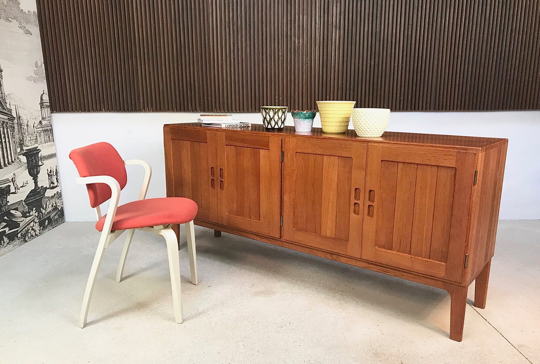 Buffet scandinave en teck massif, Danemark années 1960